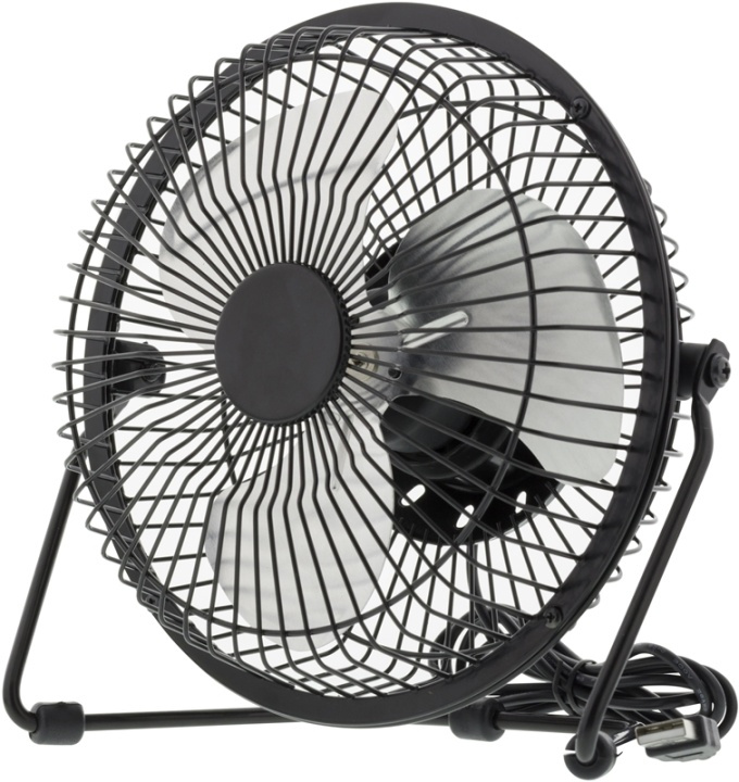 DELTACO USB-vifte, 13cm, bordmodell, 1x USB Type A ma, svart i gruppen HJEM, HUS OG HAGE / Vifter og klimaprodukter / Vifter hos TP E-commerce Nordic AB (38-15445)