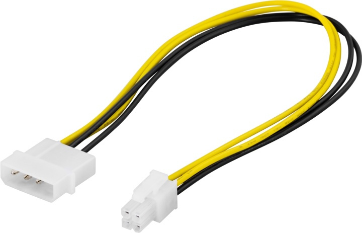 DELTACO adapterkabel 4-pin til ATX12V(P4), 30cm i gruppen Datautstyr / Kabler og adaptere / Intern / Strømkabler og adaptere hos TP E-commerce Nordic AB (38-16256)