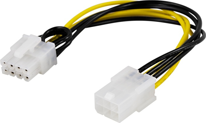 DELTACO adapterkabel, 6-pin PCI-Express til 8-pin PCI-Express, 10cm i gruppen Datautstyr / Kabler og adaptere / Intern / Strømkabler og adaptere hos TP E-commerce Nordic AB (38-16262)