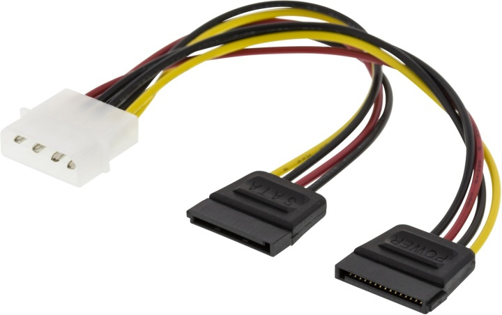 DELTACO Y-strømkabel for 2x Serial ATA-harddisker. i gruppen Datautstyr / Kabler og adaptere / Intern / Strømkabler og adaptere hos TP E-commerce Nordic AB (38-16274)