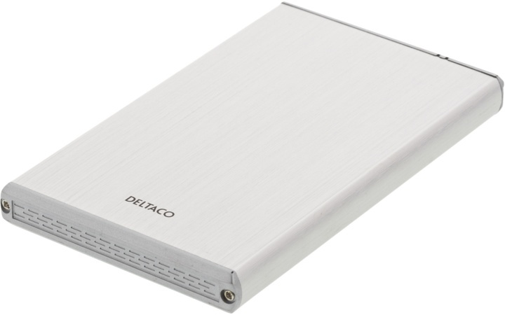 DELTACO eksternt kabinett for 1x2,5 SATA 6Gb/s-harddisk, USB3, sølv i gruppen Datautstyr / Datamaskin Tilbehør / Harddisk kabinetter / 2,5 hos TP E-commerce Nordic AB (38-16464)