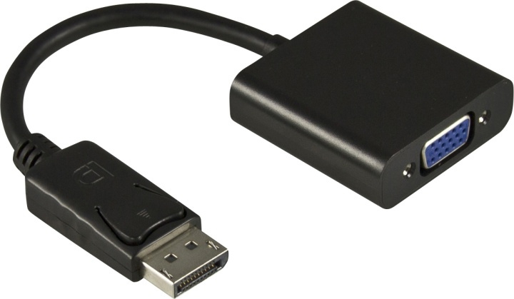 DELTACO DisplayPort til VGA-adapter, Full HD i 60Hz, svart, 0,2m i gruppen Datautstyr / Kabler og adaptere / DisplayPort / Adaptere hos TP E-commerce Nordic AB (38-16785)