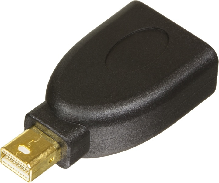 DELTACO Mini DisplayPort ha til DisplayPort ho, svart (MDP-DP) i gruppen Datautstyr / Kabler og adaptere / DisplayPort / Adaptere hos TP E-commerce Nordic AB (38-16799)