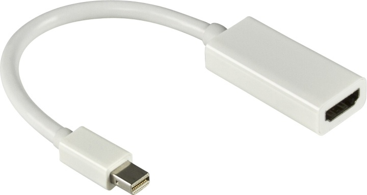 DELTACO mini DisplayPort til HDMI adapter, 20-pin ha - hu, 0,2m, hvit i gruppen Elektronikk / Kabler og adaptere / HDMI / Adaptere hos TP E-commerce Nordic AB (38-16821)