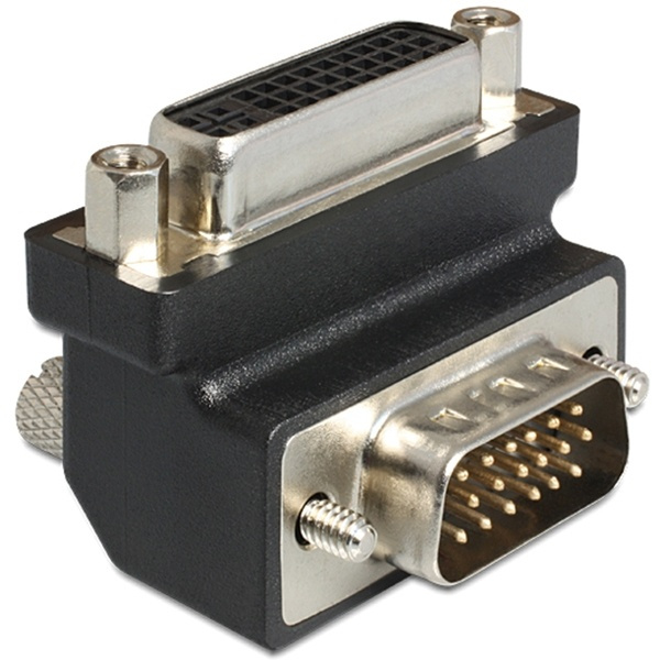adapter dvi 24+5 pin female to vga 15 pin male 90` i gruppen Datautstyr / Kabler og adaptere / DVI / Adaptere hos TP E-commerce Nordic AB (38-16858)