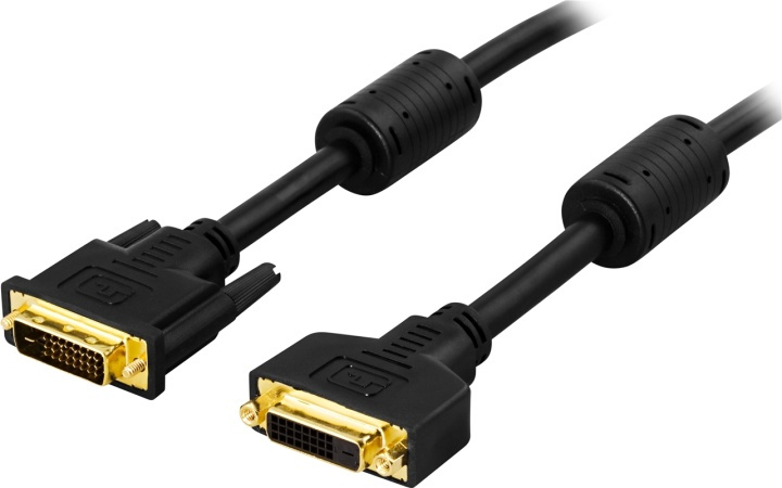 DELTACO DVI-skjermkabel Dual Link, DVI-D ha - DVI-D ho 2m (DVI-602A) i gruppen Datautstyr / Kabler og adaptere / DVI / Kabler hos TP E-commerce Nordic AB (38-16872)