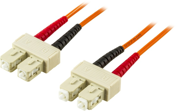 DELTACO fiberkablage SC - SC 50/125 dupleks multimode, 1m (FB-21) i gruppen Datautstyr / Kabler og adaptere / Nettverk / Fiberkabler hos TP E-commerce Nordic AB (38-17105)