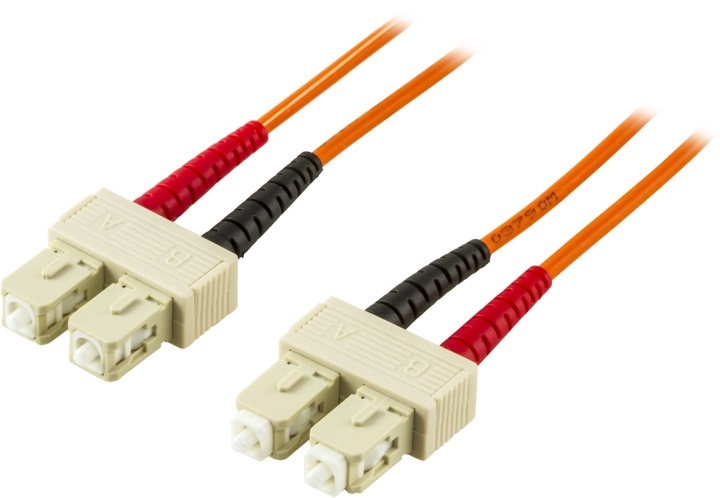 DELTACO fiberkablage SC - SC, duplex, multimode 0,5m i gruppen Datautstyr / Kabler og adaptere / Nettverk / Fiberkabler hos TP E-commerce Nordic AB (38-17107)