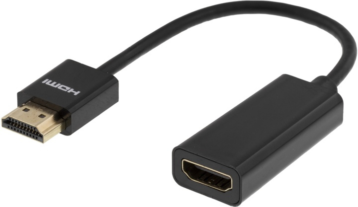 DELTACO tunn HDMI-kabel, 19-pin ha-19-pin ho, 10cm, svart i gruppen Elektronikk / Kabler og adaptere / HDMI / Kabler hos TP E-commerce Nordic AB (38-17511)