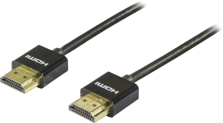 DELTACO tunn HDMI-kabel, 1m, svart i gruppen Elektronikk / Kabler og adaptere / HDMI / Kabler hos TP E-commerce Nordic AB (38-17512)