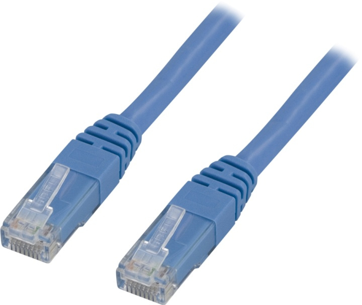 DELTACO UTP Cat5e patchkabel 0,5m, blÕ i gruppen Datautstyr / Kabler og adaptere / Nettverk / Cat5e hos TP E-commerce Nordic AB (38-17537)