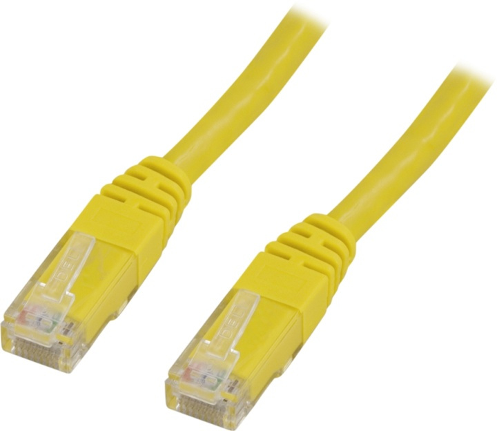 DELTACO UTP Cat5e patchkabel 0,5m, gul i gruppen Datautstyr / Kabler og adaptere / Nettverk / Cat5e hos TP E-commerce Nordic AB (38-17540)