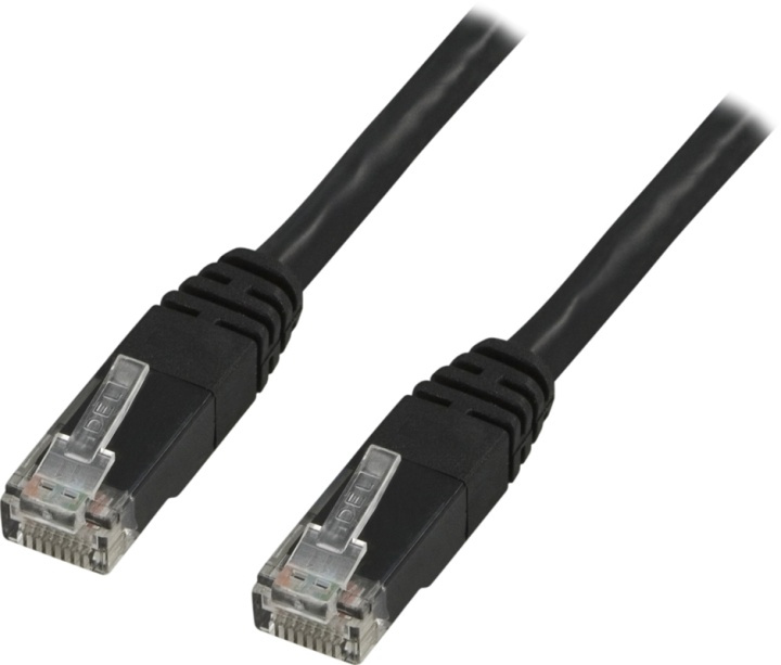 DELTACO UTP Cat5e patchkabel 0.5m,svart i gruppen Datautstyr / Kabler og adaptere / Nettverk / Cat5e hos TP E-commerce Nordic AB (38-17542)