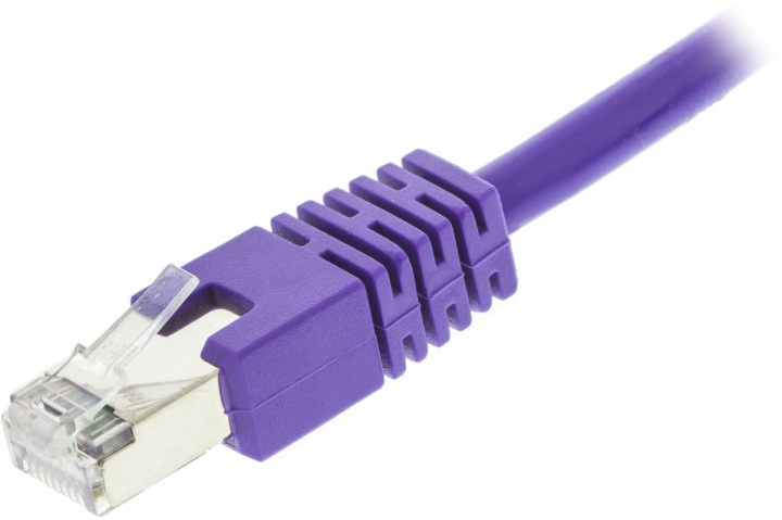 DELTACO F/UTP Cat6 patchkabel LSZH, 0.3m, lilla i gruppen Datautstyr / Kabler og adaptere / Nettverk / Cat6 hos TP E-commerce Nordic AB (38-17607)