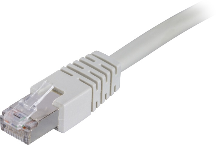 DELTACO FTP Cat6 patchkabel 0.5m, grå i gruppen Datautstyr / Kabler og adaptere / Nettverk / Cat6 hos TP E-commerce Nordic AB (38-17618)