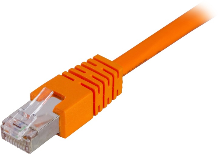 DELTACO FTP Cat6 patchkabel 0.5m, oransje i gruppen Datautstyr / Kabler og adaptere / Nettverk / Cat6 hos TP E-commerce Nordic AB (38-17621)