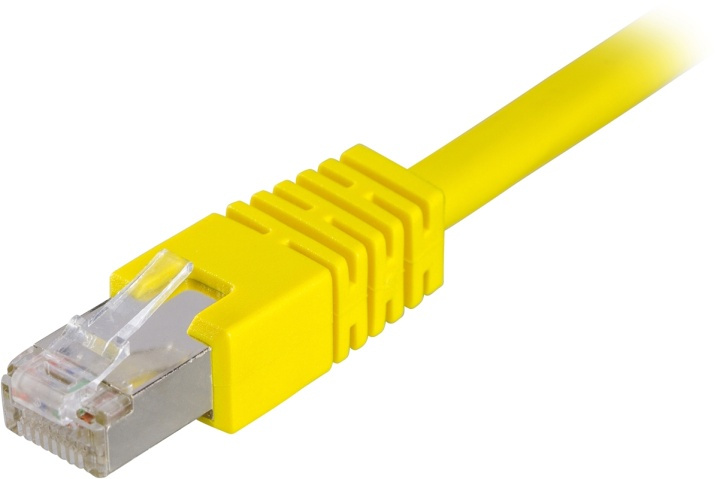 DELTACO F/UTP Cat6 patchkabel, LSZH, 1m, gul i gruppen Datautstyr / Kabler og adaptere / Nettverk / Cat6 hos TP E-commerce Nordic AB (38-17644)