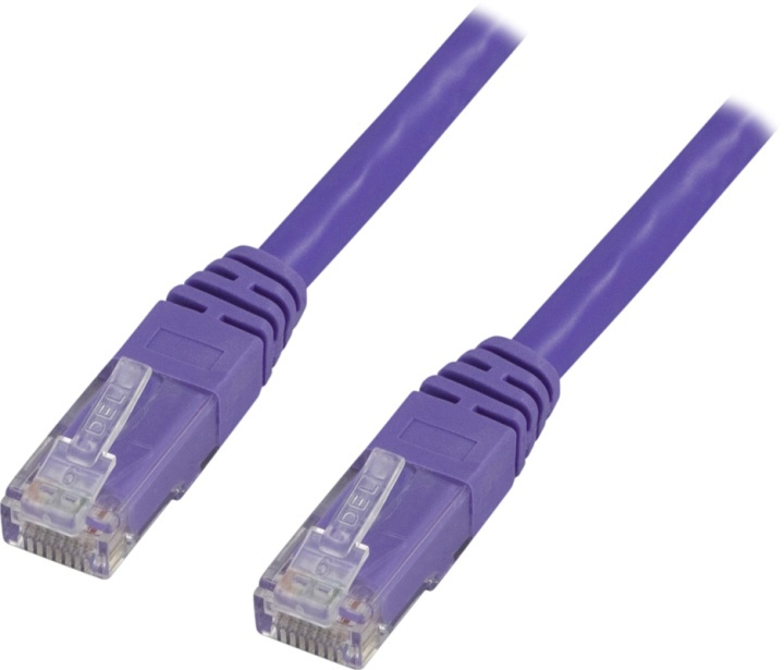 DELTACO UTP Cat6 patchkabel,LSZH 0,3m, lila i gruppen Datautstyr / Kabler og adaptere / Nettverk / Cat6 hos TP E-commerce Nordic AB (38-17746)