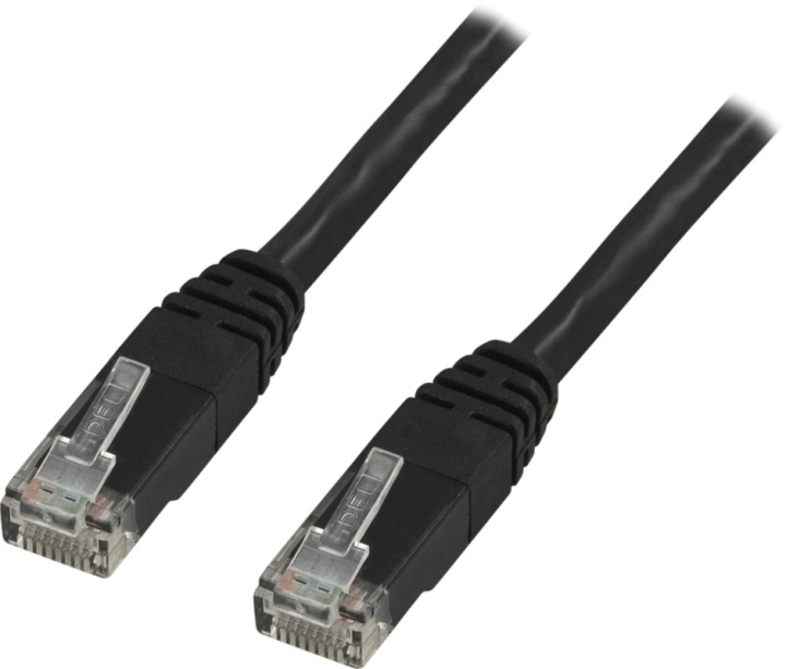 DELTACO UTP Cat6 patchkabel 0,3m, svart i gruppen Datautstyr / Kabler og adaptere / Nettverk / Cat6 hos TP E-commerce Nordic AB (38-17749)