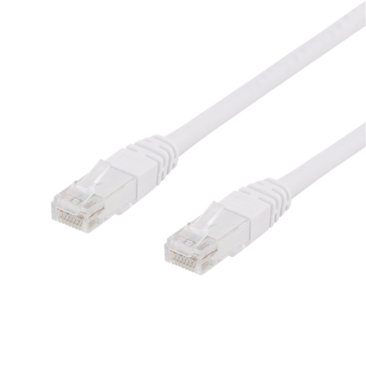 DELTACO UTP Cat6 patchkabel 0.5m,hvit i gruppen Datautstyr / Kabler og adaptere / Nettverk / Cat6 hos TP E-commerce Nordic AB (38-17944)