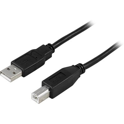 DELTACO USB 2.0 kabel Type A-Type B output, 5m,svart i gruppen Datautstyr / Kabler og adaptere / USB / USB-A / Kabler hos TP E-commerce Nordic AB (38-18068)