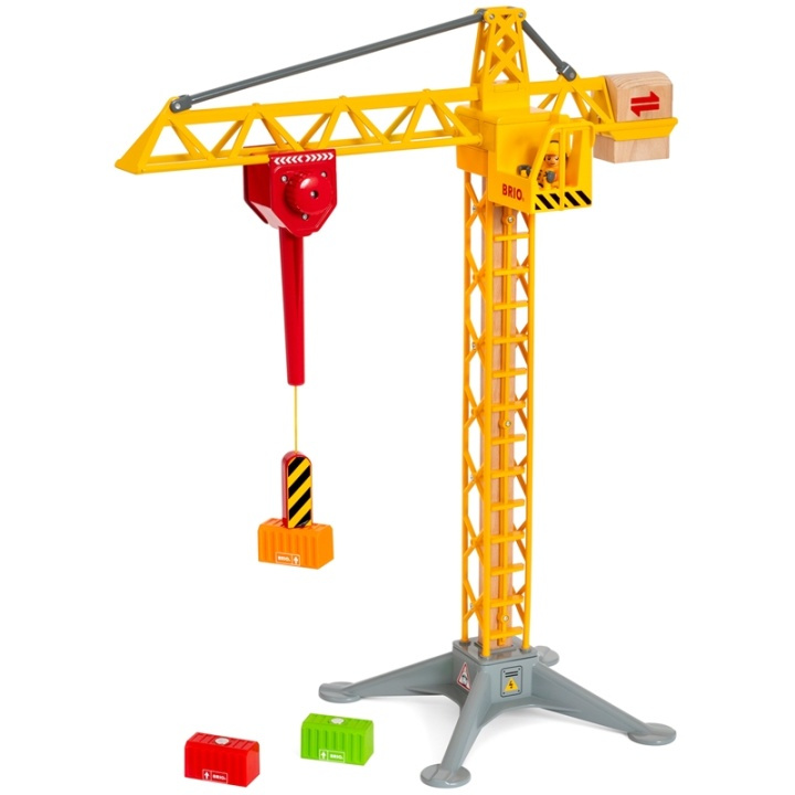 Brio 33835 Byggekran med lys i gruppen LEKER, BARN OG BABY / Leker / Byggeleker / Brio Tågbanor hos TP E-commerce Nordic AB (38-18124)