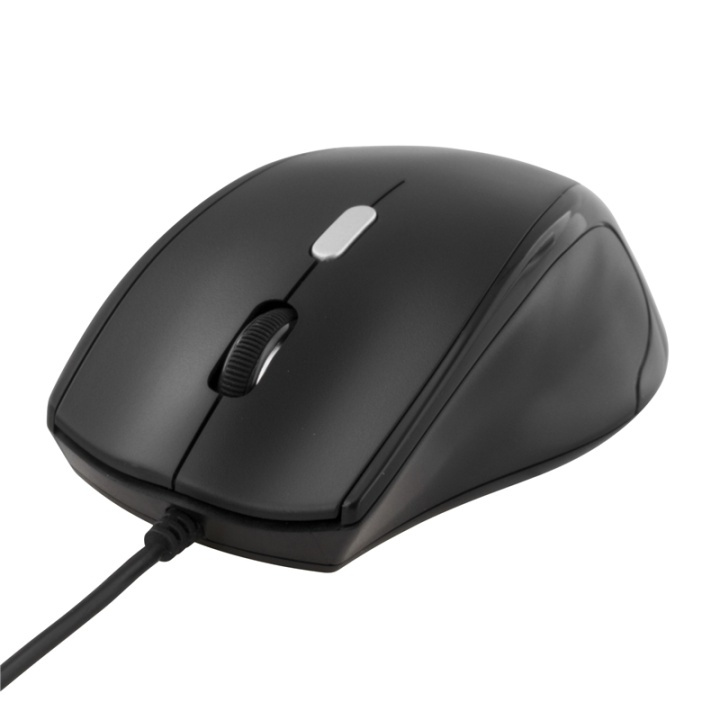 DELTACO optisk mus, 3 knapper med scroll, USB, svart (MS-774) i gruppen Datautstyr / Mus & Tastatur / Mus / via kabel hos TP E-commerce Nordic AB (38-18183)