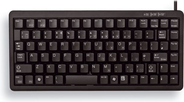 CHERRY kompakt minitastatur, USB, Svensk, svart i gruppen Datautstyr / Mus & Tastatur / Tastatur / Kablede hos TP E-commerce Nordic AB (38-18250)