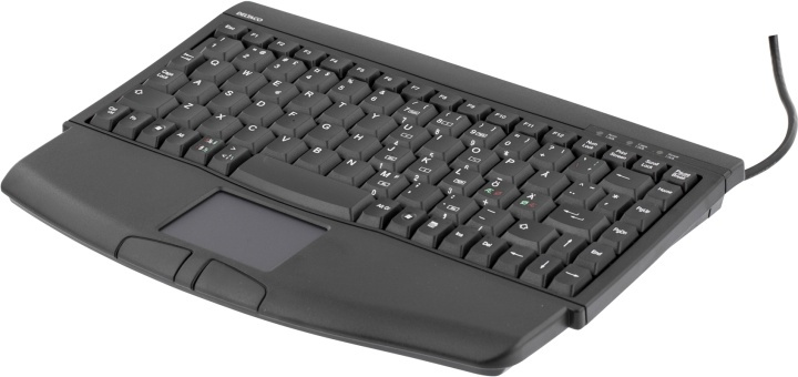 Minitangentbord med TouchPad, svart, USB i gruppen Datautstyr / Mus & Tastatur / Tastatur / Kablede hos TP E-commerce Nordic AB (38-18268)