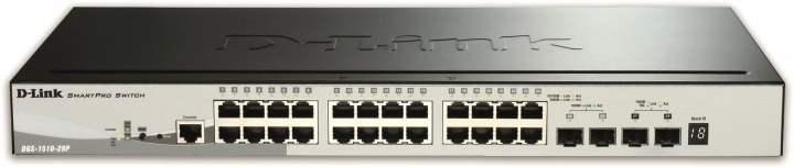 28-port Gigabit stabelbar PoE Smart Managed-svitsj (DGS-1510-28P) i gruppen Datautstyr / Nettverk / Switcher hos TP E-commerce Nordic AB (38-18426)