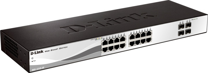 D-Link 16x 10/100/1000 Base-T ports with 4 x 1000Base-T /SFP port i gruppen Datautstyr / Nettverk / Switcher / 10/100/1000Mbps hos TP E-commerce Nordic AB (38-18430)