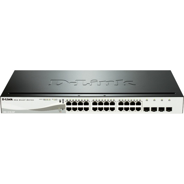 D-Link 24 PoE 10/100/1000 (DGS-1210-24P) i gruppen Datautstyr / Nettverk / Switcher hos TP E-commerce Nordic AB (38-18433)