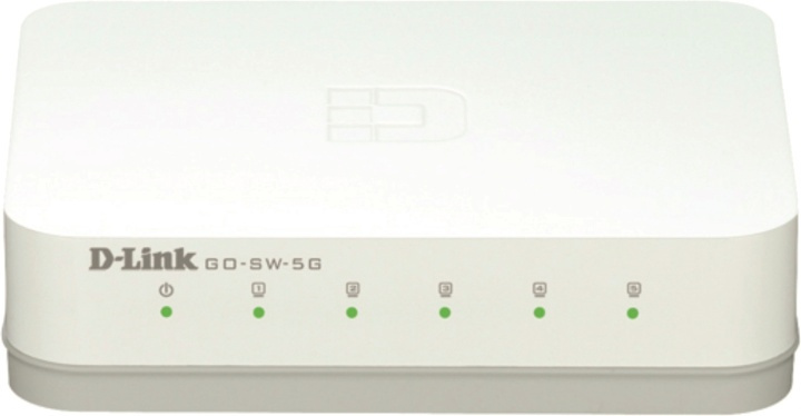 D-Link 5-porters Gigabit Easy Desktop Switch, bryter 5x10/100/1000 (GO-SW-5G) i gruppen Datautstyr / Nettverk / Switcher hos TP E-commerce Nordic AB (38-18447)
