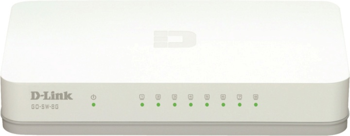 D-link 5-Port Gigabit Easy Desktop Switch, switch 8x10/100/1000, svart i gruppen Datautstyr / Nettverk / Switcher / 10/100/1000Mbps hos TP E-commerce Nordic AB (38-18452)