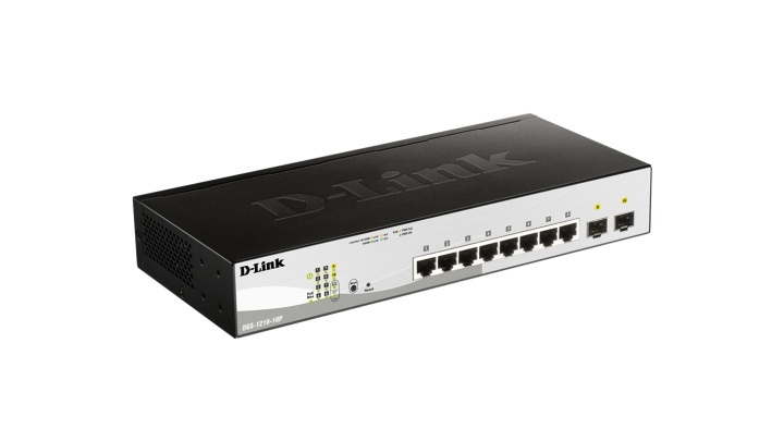 D-Link switch, 10x10/100/1000Mbps, Layer2, PoE, 2xSFP i gruppen Datautstyr / Nettverk / Switcher / 10/100/1000Mbps hos TP E-commerce Nordic AB (38-18459)