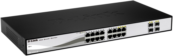 D-Link svitsj, 16x10/100/1000 Mbps, Layer2, 4xSFP (DGS-1210-16) i gruppen Datautstyr / Nettverk / Switcher hos TP E-commerce Nordic AB (38-18460)