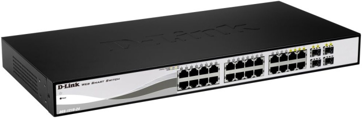 D-Link svitsj, 24x10/100/1000 Mbps, Layer2, 4xSFP (DGS-1210-24) i gruppen Datautstyr / Nettverk / Switcher hos TP E-commerce Nordic AB (38-18462)