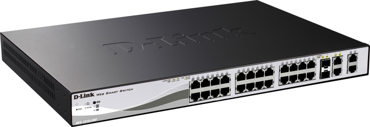 D-Link 24-port 10/100 Smart Switch + 2 Combo 1000BaseT/SFP + 2 Gigabit i gruppen Datautstyr / Nettverk / Switcher / 10/100Mbps hos TP E-commerce Nordic AB (38-18477)