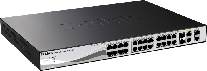 D-Link 24-port 10/100 smartbryter T/SFP (DES-1210-28P) i gruppen Datautstyr / Nettverk / Switcher hos TP E-commerce Nordic AB (38-18477)