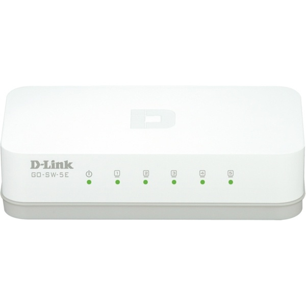 D-Link 5-port Ethernet Easy Desktop Switch, 5-port 10/100 Mbps, (GO-SW-5E) i gruppen Datautstyr / Nettverk / Switcher hos TP E-commerce Nordic AB (38-18481)