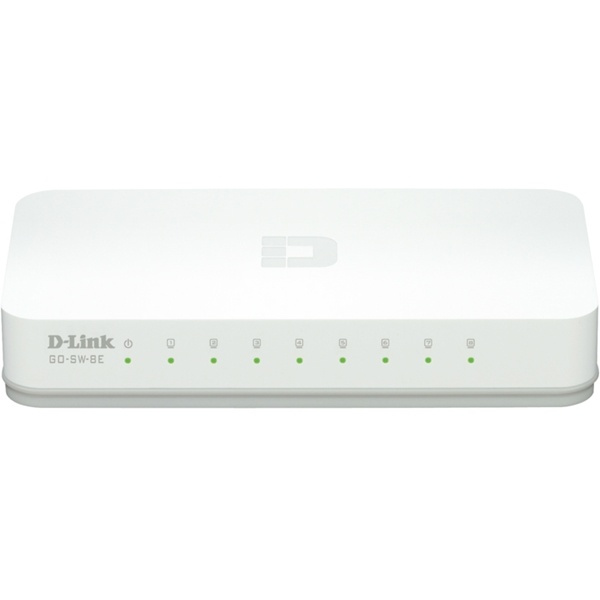 D-Link Fast Ethernet Easy Desktop Switch, 8-port 10/100 Mbps, vit i gruppen Datautstyr / Nettverk / Switcher / 10/100Mbps hos TP E-commerce Nordic AB (38-18486)