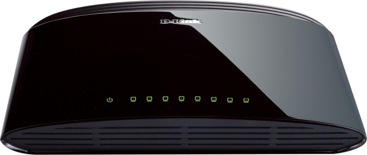 D-Link svitsj 8x10/100Mbps, NWay, uplink, bordsm. (DES-1008D) i gruppen Datautstyr / Nettverk / Switcher hos TP E-commerce Nordic AB (38-18491)