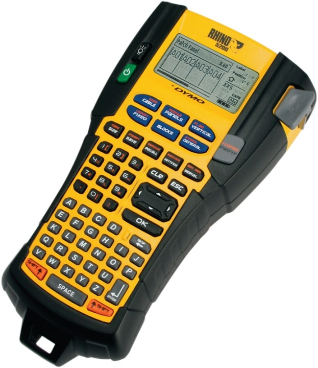 DYMO RhinoPRO 5200 merkemaskin, håndholdt, gul/svart (S0841480) i gruppen Datautstyr / Skrivere og tilbehør / Skrivere / Merkemaskiner og tilbehør / Skrive og tilbehør hos TP E-commerce Nordic AB (38-18529)