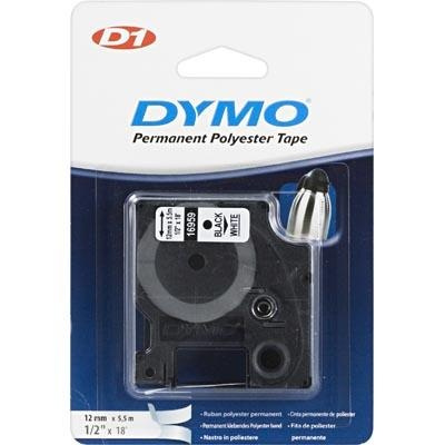 DYMO D1 märktejp perm polyester 12mm, svart på vitt, 5.5m rulle i gruppen Datautstyr / Skrivere og tilbehør / Skrivere / Merkemaskiner og tilbehør / Tape hos TP E-commerce Nordic AB (38-18537)