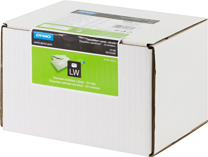 DYMO LabelWriter adressetiketter vita bulk 89x28mm / 24x130st i gruppen Datautstyr / Skrivere og tilbehør / Skrivere / Merkemaskiner og tilbehør / Etiketter hos TP E-commerce Nordic AB (38-18585)