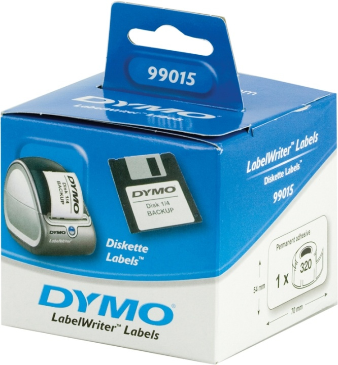 DYMO LabelWriter diskettetiketter 70x54mm / 320st i gruppen Datautstyr / Skrivere og tilbehør / Skrivere / Merkemaskiner og tilbehør / Etiketter hos TP E-commerce Nordic AB (38-18586)