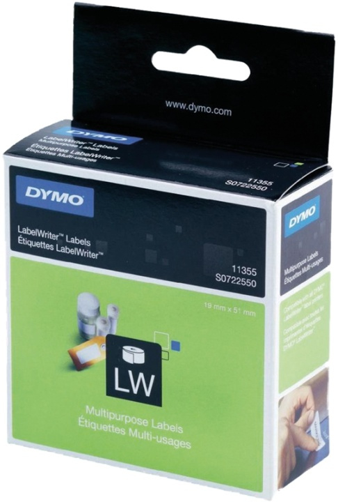 DYMO LabelWriter universaletiketter 19x51mm / 1x500stk (S0722550) i gruppen Datautstyr / Skrivere og tilbehør / Skrivere / Merkemaskiner og tilbehør / Etiketter hos TP E-commerce Nordic AB (38-18595)