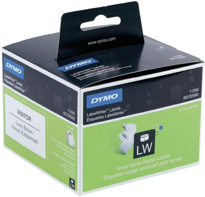 DYMO LabelWriter hvite navnelapper 89x41mm / 300stk (S0722560) i gruppen Datautstyr / Skrivere og tilbehør / Skrivere / Merkemaskiner og tilbehør / Etiketter hos TP E-commerce Nordic AB (38-18598)