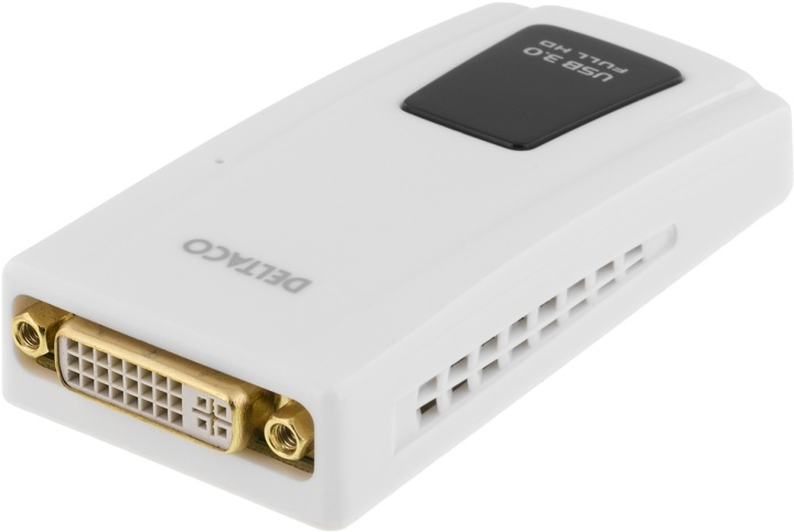 USB 3.0 till DVI/HDMI/VGA-adapter, 2048x1152, vit