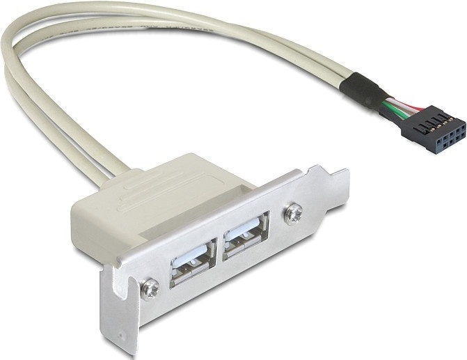 DeLOCK Slot bracket USB 2.0 low profile 2 port i gruppen Datautstyr / Kabler og adaptere / Intern / USB hos TP E-commerce Nordic AB (38-19015)